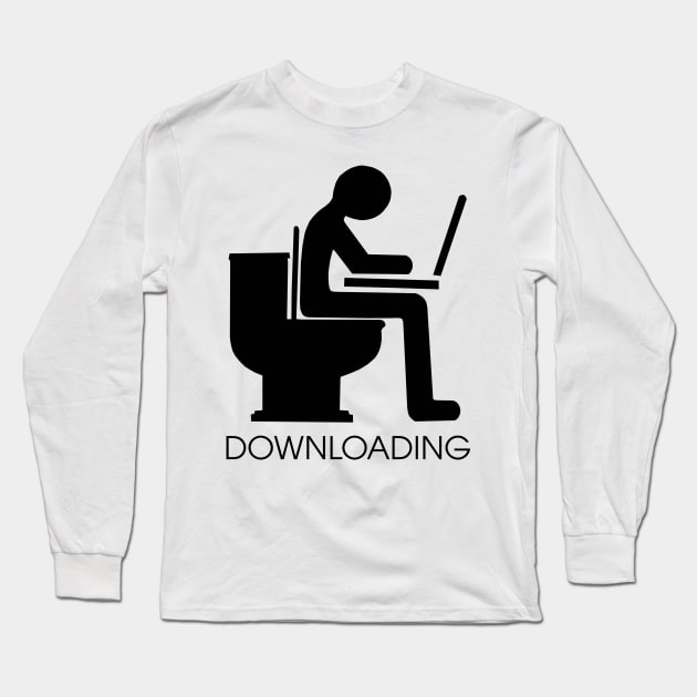 Funny Most Wanted Hacker in the Toilet Long Sleeve T-Shirt by KewaleeTee